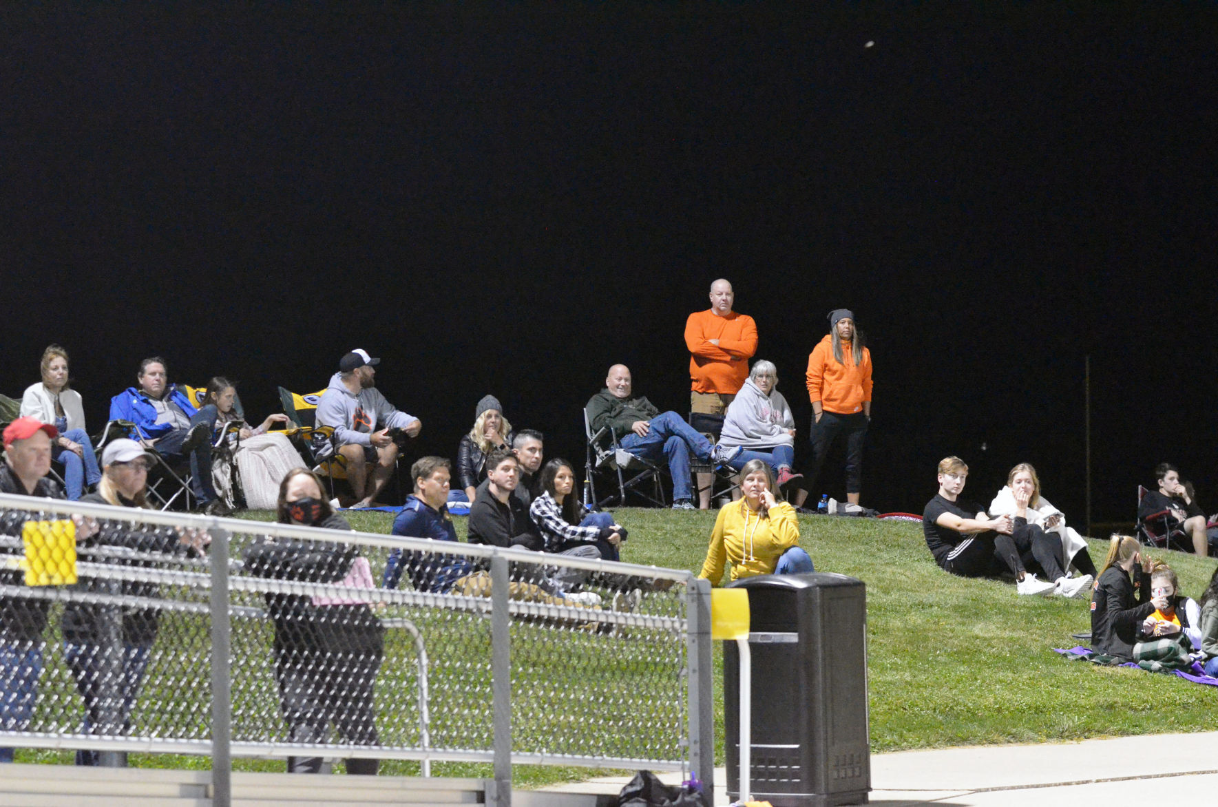 Fans on grass